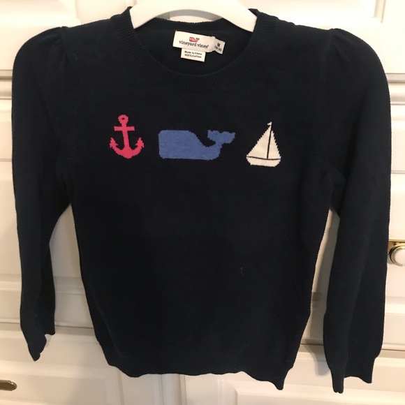 Adorable vineyard vines girls navy sweater!! - Picture 1 of 2